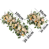 Popxstar 50/100cm DIY Wedding Flower Wall Decoration Arrangement Supplies Silk Peonies Rose Artificial Floral Row Decor Wed Arch Backdrop