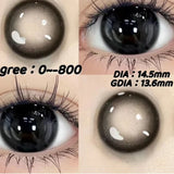 Popxstar 2PCS Contact Lenses with Myopia Graduation Korean Lens Natural Black Lenses Large Pupils Color Pupils Brown Makeup Yearly