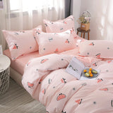 Popxstar Nordic Style Flower Bedding Set Luxury Children Quilt Covers Soft Bedclothes and Pillowcase Sheets Decor Bed for Girl Woman