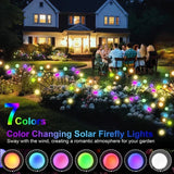 Popxstar 1/4/8/12Pack Outdoor LED Solar Lights Waterproof Starburst Firefly Lights Lawn Garden Lamp for Path Landscape Decorative Lights