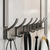 Popxstar Hooks Over The Door Home Organizer Rack Clothes Coat Hat Towel Hanger  Bathroom Accessories Holder Door Hang Quick Installation