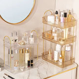 Popxstar Bathroom Storage Shelves Home Kitchen Organizer Rack Cosmetic Skincare Shampoo Lipstick Perfume Tabletop Holder 2 Colors