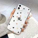 Popxstar Clear Phone Case For iPhone 16 Pro Case iPhone 15 13 11 12 14 Pro Max 12 13 Mini XR X XS 7 8 Plus SE Shockproof Love Heart Cover