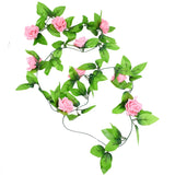 Popxstar 180cm Fake Ivy Wisteria Flowers Artificial Plant Vine Garland for Room Garden Decorations Wedding Arch Baby Shower Floral Decor