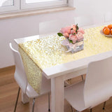 Popxstar Glitter Metallic Table Runner,Polyester Gold/Rose Gold Table Runner Roll Dining Table Decor for Party Birthday Wedding