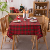 Popxstar tablescape ideas Christmas Tablecloth Green Plaid Photo Atmosphere Resort Home Textile New Year table cover for Family Gathering Restaurant