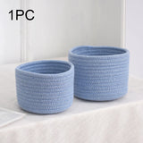 Popxstar Handmade Woven Cotton Rope Storage Basket Cosmetics Jewelry Desktop Storaging Keys Snacks Box Sundries Organizer