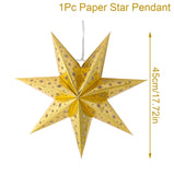 Popxstar 30-75cm Hollow Star Hanging Pendant Eid Mubarak Christmas Ramadan Decoration Islamic Muslim Party Decor Ramadan Kareem Gift