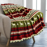 Popxstar Christmas Throw Blanket,Flannel Snowflake Gingerbread Xmas Fleece Blanket,Winter Warm Soft Plush Blanket For Couch Sofa Bed