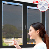 Popxstar Sunshade Roller Blinds Suction Cup Blackout Curtains for Living Room Car Bedroom Kitchen Office Free-Perforated Window Curtain
