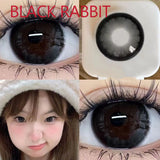 Popxstar Coslens 14.50mm Soft Contacts Lenses for Eye Color Change with Power Dolly Eyewear Accessories lentes de contacto Black Rabbit