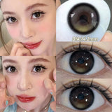 Popxstar Pink Contact Lenses Myopia Color Contact Lenses for Eye with Diopters Natural Grey Brown Eye Color Lenses Blue Lens 2PCS