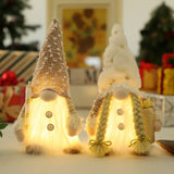 Popxstar LED Glowing Faceless Gnome Sequins Doll Christmas Decorations Night Light Home Xmas Tree Ornament New Year Gift 1~5pcs