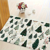 Popxstar Christmas Tree Fresh Style Bathroom Anti-silp Door Mats Suitable for Living Room Entrance Decorative Accessories Pad Bedroom Rug