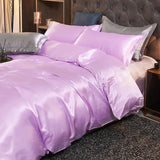 Popxstar Luxury Rayon Satin Bedding Set Duvet Cover Set Single Double King Size Bedding Kit 2pcs/3pcs/4pcs Bed Cover Bed Linen Set