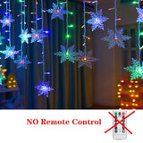 Popxstar LED Garland Holiday Snowflakes String Fairy Light New Year Ornaments Christmas Tree Decorations for Home Party Noel Navidad 2024