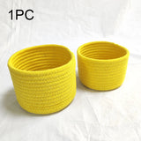 Popxstar Handmade Woven Cotton Rope Storage Basket Cosmetics Jewelry Desktop Storaging Keys Snacks Box Sundries Organizer