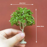 Popxstar 12cm Wire Tree Model Miniature Landscape Green Tree Decoration Mountain Sand Table DIY Material Scale Model Train Railway Layout