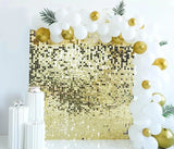 Popxstar 12/24/30PCS Shimmer Wall Backdrops Square Sequin Wall Panel Backdrops Party Backdrops for Wedding Anniversary Birthday Decor