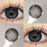 Popxstar 2PCS Myopia Colored Contact Circular Lenses Degree -0.00 to -8.00 Black Eyes Beauty Pupil Brown Makeup Lens