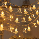 Popxstar1.5/3M Christmas Tree Elk Snowflake LED String Lights Garland Christmas Decoration for Home Fairy Light Xmas Tree Decor New Year