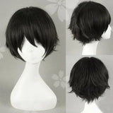 Popxstar Anime Haikyuu!! Keiji Akaashi Synthetic Short Black Hair The Future Diary Yukiteru Amano Heat Resistant Cosplay Costume Wig