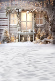 Popxstar Photography Background Winter Christmas Windows Forest Snow Xmas Tree Kids Family Portrait Decor Backdrop Photo Studio