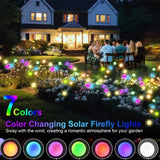 Popxstar 6/8/10 LED Solar Garden Lights Powered Firefly Lights Outdoor Garden Decoration Landscape Lights Firework Firefly Lawn Lamps