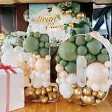 Popxstar 73/91.5CM Giant Big Number Balloon DIY Filling Box Stand  Baby Birthday Organic Mosaic Number Decor Balloon Frame Anniversary