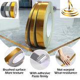 Popxstar 50M Gold black Self-Adhesive Tile Stickers Tape Floor Waterproof Wall Gap Sealing Strip Tile Beauty Seam Sticker Home Decoratio