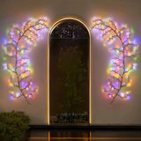 Popxstar 96LED Willow Vine String Lights USB DIY 8 Modes Lights Wall Vines with Lights Willow Branch Lights for Bedroom Christmas Decor