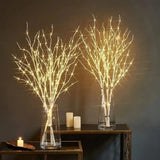 Popxstar 1 PC White Birch Branch Light LED Festive Lights Battery Operated For Christmas Party Wedding Decoration Twig Outdoor Lights