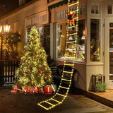 Popxstar 3M Santa Claus Climbing Ladder Warm Light Christmas Decoration for Home Outdoor Garden Cristmas tree Ornement New Year Gift