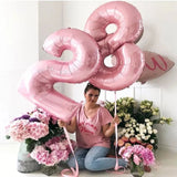 Popxstar 40Inch Big Foil Helium Number Balloon 0-9 Happy Birthday Wedding Party Decorations Baby Shower Large Figures Air Globos Supplies