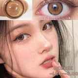 Popxstar 1 Pair Korean Lenses Colored Contact Lenses with Degree Myopia Lenses Brown Lenses Natural Eye Lenses High Quality