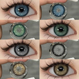 Popxstar New 1pair Colored Contact Lenses for Eyes Brown Contacts Lenses Fashion Blue Eyes Lenses Yearly Korean Gray Contacts