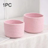 Popxstar Handmade Woven Cotton Rope Storage Basket Cosmetics Jewelry Desktop Storaging Keys Snacks Box Sundries Organizer