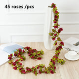 Popxstar spring decor 2.5m Artificial Flowers Rose Vine DIY Fake Plants Flower Spring Autumn Garden Arch Christmas Rattan Wedding Home Room Decoration