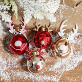 Popxstar 2pcs Elk Christmas Ball Ornaments Xmas Tree Hanging Pendants Christmas Holiday Party Decorations New Year Gift Supplies Navidad