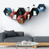 Popxstar Living Room wall-mounted Geometric Punch-free Wall Decoration Bathroom Shelf