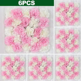 Popxstar 6PCS Artificial Flowers Roses Wall Panel 3D Flower Backdrop for Wall Party Wedding Bridal Shower Outdoor Decoration