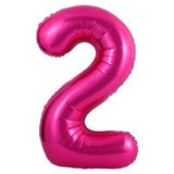 Popxstar 40 inch Hot Rose Pink Number Balloons, Big Huge Number Foil Helium Balloons Birthday Party Celebration Decoration Large globos,