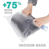 Popxstar Reusable Travel Clothes Air Vacuum Bags Roll Up Compression Storage Bags For Suitcases Tops Pants Portable Foldable Storage Bags