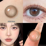 Popxstar 2pair/pcs Natural Lenses Contact Lenses for Eyes Beauty 10 Tone Natural Pupil Eye Color lens Yearly Use 14.2/14.5mm