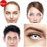 Popxstar Colored Contact Lenses for Eyes White Lenses Cosplay Contact Lenses Crazy Lenses Halloween Eyes Lens Black Lenses