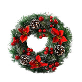 Popxstar Christmas Wreath Door Decoration with Snowflake Merry Christmas Flower Simulation Door Hanging Decoration Home Party Supply