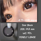 Popxstar 1 Pair Contact Lenses With Diopters Korean Lenses Natural Contact Lenses Gray Lense Y2k Lenses Myopia Contact Lens