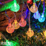 Popxstar 1.5-10m LED Crystal Ball Garland String Lights Indoor Decor Holiday Christmas Lamp 10/20/40/80 LED Fairy Lights Battery Operated