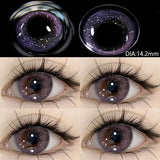 Popxstar Beauty pupils Natural Colored eye lenses Myopia purple pupils Brown lenses Blue Contact 1 Yearly Use