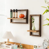 Popxstar Wood Floating Wall Shelves Hanging Shelves for Wall Storage Rustic Farmhouse Decor for Bedroom Bathroom , Living Room Kitchen